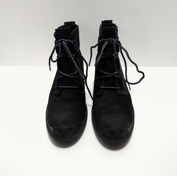 SOREL Toronto Womens Black Suede Wedge Ankle Boots Size 7 Black - Picture 2 of 6